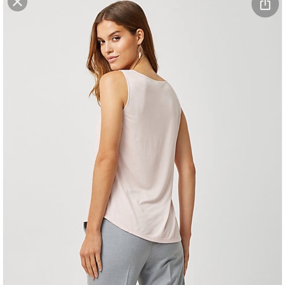 Blush Pink Sleeveless Blouse with pearls - Picture 2 of 3